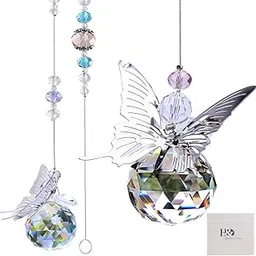 H&D HYALINE & DORA 30mm Handmade Butterfly Crystal Ball Prism Rainbow Maker Hanging Suncatcher Home Decoration-picture-19