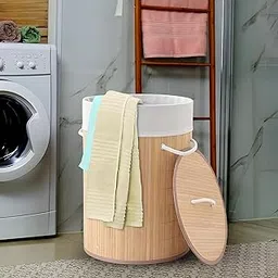 The Better Home | Laundry Baskets | Fabric | Multiple use cases for home organization | Foldable laundry bag for clothes| Basket with Lid | Large Capacity-image-75