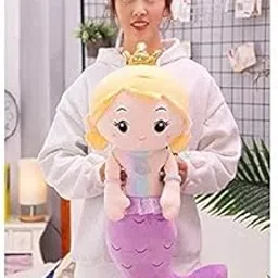 Tickles Mermaid Soft Doll Stuffed Plush Animal Toy for Kids Girls Birthday Gifts (Color: Purple Size: 50 cm)-picture-27