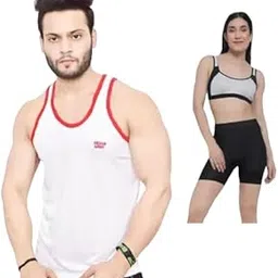 Men's Gym Workout Set – Pack of 2 | Performance T-Shirt vest & Half Compression Tights-picture-20