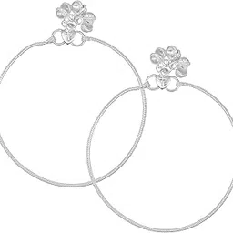 memoir Silver plated, thin rope design, sleek sober stylish Payal, Pajen Fashion Anklet Women Traditional-picture-53