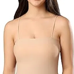 paavki Women Cotton Lycra Lightly Padded Camisole Spaghetti Strap Seamless Bralette (Removable Pads) Stretchy Wire Free Cami Tank Top-picture-26