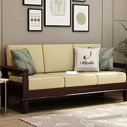 FrontWood Solid Sheesham Wood 3 Seater Sofa Set with 40 Density for Living Room Sofa with Side Pocket Storage for Home & Office (Walnut Finish, 3 Seater)-picture-29