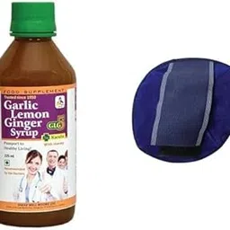 SKSB GLG5+ Karela Diabetes & Sugar Control Syrup Garlic, Lemon, Ginger, Karela (Bitter Gourd), Turmeric & American Apple Cider Vinegar with Honey 225ml each with one No. Magnetic Knee Belt Velvet-picture-43