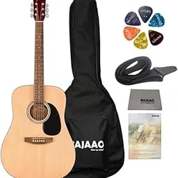 Fender FA-25 Acoustic Guitar Dreadnought with Gig-Bag, Polishing Cloth, Strap, Picks & E-Book - Natural-picture-11