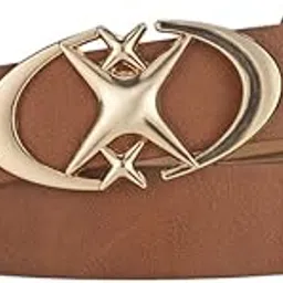 kacheeg Punk Double Star Smooth Buckle Belt – Hip-Hop Men and Women’s Jeans Belt-picture-45
