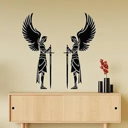 Angels Knight Wings with Sword Vinyl Wall Art Decal Stickers Kitchen Décor, Size: 33 X 33-picture-30
