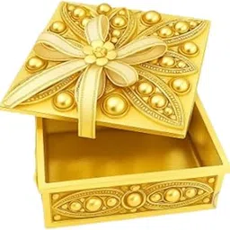 Tzeeze 4 Pcs Square Golden Decorative Gift Boxes, Perfect for Diwali, New Year, Wedding, Engagement, Pooja, Return Gifts & Festive Packing, Ideal for Dry Fruits, Chocolates, Mithai, Jewelry.-image-98
