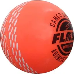 Flash Men Synthetic Cricket Ball (Orange)-picture-28