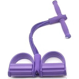 SUVIKSHA Pull Reducer 4 Tube Body Pedal Exerciser | Tummy Trimmer Resistance Bands for Men & Women | Yoga, Crossfit, Arm, Leg & Waist Exercise | Portable Home Gym Fitness Equipment (Purple)-picture-29