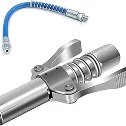 KAST Grease Gun Coupler with Flex Hose – 10000 PSI High-Pressure Quick Release Nozzle | Dual Handle Manual & Pneumatic Electric Grease Gun Accessory (1/8" NPT, Pack of 2)-picture-14