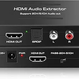 Etzin 4K@30HZ HDMI Audio Extractor Splitter,HDMI to HDMI Audio Converter+Optical Toslink SPDIF+RCA L/R Stereo Analog Audio, Compatible with Gaming Console and Tv Box and More-EPL-562H.-picture-56