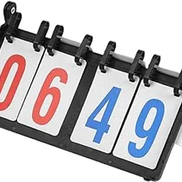 BNF® Table Top Scoreboard Flip Score Keeper for Indoor Sports Baseball Team Games | 4 Digit Portable ABS Flip Scorekeeper | Waterproof, Lightweight & Easy to Read, Red & Blue Numbers, 14.8x8.9x8.5-image-19