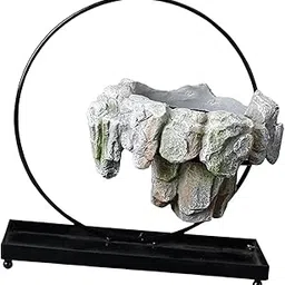 Multifunctional Bonsai Planter Basket Planter for Patio Bedroom Decoration Light Gray Style E-picture-30