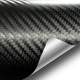 3D Matte Black Carbon Fiber Car Vinyl Wrap Roll Self Adhesive Film with Air Release Technology (12 X 24) inch-picture-34