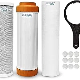 Konvio Neer CTO GAC PP Spun Carbon Filter with Antiscalant Balls and Spanner of 10 inch Set Replacement Filters for Under Sink and Commercial RO Water Purifier-picture-22