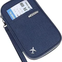 wooum Passport Bag for Women Men Passport Wallet with Boarding Pass Bag Travel Document Passport Organizer with Credit Card Holder Travel Accessory Bag Navy Blue-picture-28