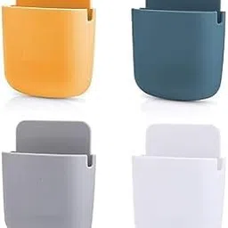 Wall-Mounted Storage: 4-Piece Organizer Set for Remotes, Air Conditioner TV Mobile Phone Plugs, and Chargers – Elegantly Crafted from Glass and Marble-picture-27