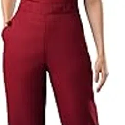 globus Women V-Neck Stylised Back Wide Leg Workwear Jumpsuit-picture-42