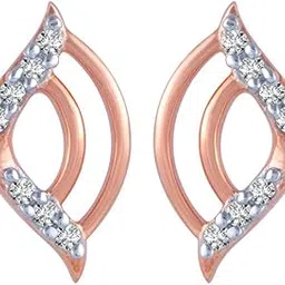 p.c. chandra jewellers 18k (750) Rose Gold and Diamond Stud Earrings for Women-picture-42
