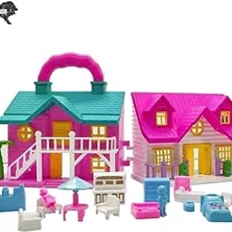 BabyGo Dream Funny House Play Set Doll House Set for Boys and Girls | Pretend Play Set | Multicolor Made in India (Doll House Set of 19 pcs)-picture-56