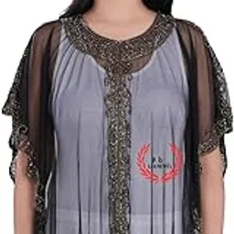 Women's Net Hand Bead Embroidery Designer Short Cape Poncho-picture-41