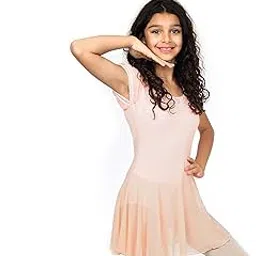 IKAANYA Girls Flutter Sleeves Leotard Dress - Ideal for Ballet, Dance, Performance, Stage wear, Party, Dress up Ages (3-12)-picture-12