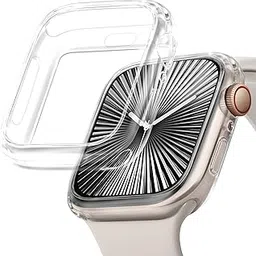 JR.DM 40mm Soft Flexible TPU Case Compatible for Apple Watch Series 6/5/4/SE Touchable Screen Lightweight Anti-Scratch All-Around Protector Thin Guard Shockproof Cover Shiny Bumper for iWatch, Clear-picture-17