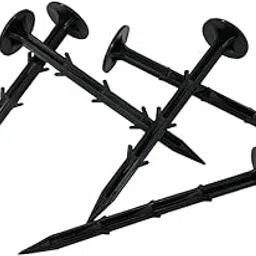 SVE SIDDHI VINAYAK ENTERPRISES Black Plastic Weed mat/Mulch Film Nail Gardening Fixing Tools Anti-UV Plastic for Weed Mate, Mulching Sheet, Ground Cover, or Drip Irrigation Tubing Pack of (15, Black)-picture-17