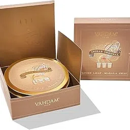 VAHDAM, Original Masala Chai Tea Gift Sets (50 g) Brews 25+ Cups | Pure Green Tea, Gluten Free & Non GMO | Packed in Premium Tin Caddy | Direct from Source | Gifts for Women & Men-picture-32