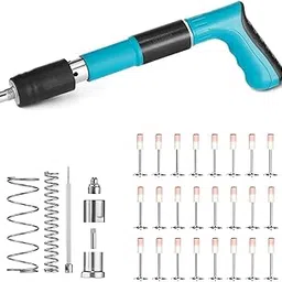 Manual Steel Nails Gun Tool With 15 Round Nails | Adjustable Speed Nail Gun | Concrete Nail Gun Rivet Tool Portable Mall Fastering Tool For for Cement Wall, Household, Meatalworking | Nail Gun Kit| (NAIL GUN)-picture-35