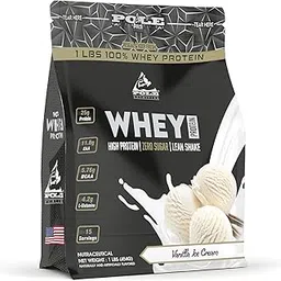 Pole Nutrition Whey Protein | Lean Muscle Shake | High Protein, Zero Sugar | 1 Lbs (454g) | Supports Recovery & Muscle Growth (1 lbs, VANILLA ICE CREAM)-picture-18