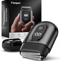 Fangaci Electric Foil Shavers for Men: Mini Electric Razor with Big LED Display & 3 Floating Blades - IPX7 Waterproof Wet Dry Face Razor, USB Type C (Black Dark)-picture-13
