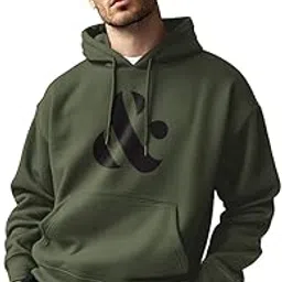 NOBERO Printed Hoodies for Man | 280 GSM Rich Cotton Fleece Hooded Full Sleeve Sweatshirt for Man | Stylish Casual Wear Winter Hoodies for Men-picture-26