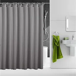 AooYo Shower Curtain 59.1 x 78.7 inches (150 x 200 cm), Gray Checker, Waterproof, Mildew Resistant, Solid Color, Bath, Bath Curtain, Nordic Unit Bath, Thick, Easy to Install, Room Divider, Bath-picture-20