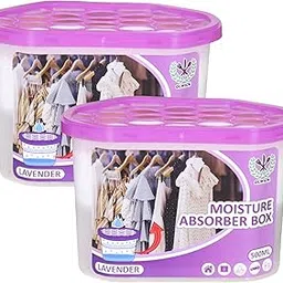OLWICK Moisture Absorbers Dehumidifier | 500ml Portable Humidity Absorber Boxes | Removes Moisture, Damp & Odors | Moisture Trap for Bathroom, Closet, Kitchen & Small Spaces | Lavender, Pack Of 2-picture-15