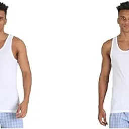 u.s. polo assn. Men Comfort Fit Pure Cotton I024 Regular Fit Vest - Pack of 2 (White Large)-picture-14
