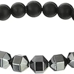 Black Bead Geometric Bracelet for Men-image-28