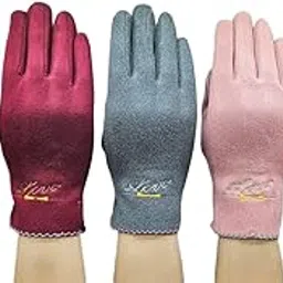 GIRLYZ ATTIRE Love Woolen Winter Gloves for girls and women (Assorted Color,Free Size)(Pair Of 2)-picture-37