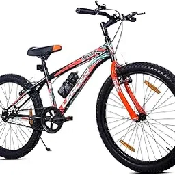 CYCLEGALLERY Cycle 24T for Boys (10–13 Years) | Height 130–160 cm | Dual Disc Brakes, Front Suspension, Adjustable Seat, Stylish & Durable Mountain Bicycle for Kids (Red & Black)-image-2
