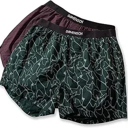 damensch Gift Box Inner Boxer Regular Fit 100% Cotton Boxer Shorts Back Pocket Breathable Super-Soft Anti-Bacterial Microfibre Waistband Ultra-Light Innerwear for Men -Black Box-S-picture-10