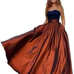 radhika 'n' dhaanya creation Radhika Creation Silk Fabric Long 16 Meter Umbrella Pattern Skirt Length - 42 Inch-picture-24