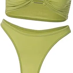 bnf Women Bikini Set Two Piece Bathing Suit Swimsuit Strapless Summer for Beach M Green-Clothing, Shoes & Accessories - Womens Clothing - Swimwear-picture-34