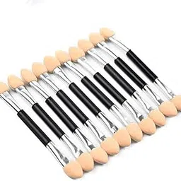 ZemGlam 12Pcs Dual Sided Eyeshadow Brush Disposable Dual Sided Eye Shadow Applicator Double End Sponge Foam Makeup Tool Sponge Tipped Oval Makeup Applicator-picture-48
