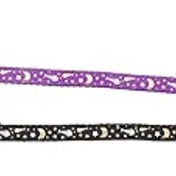 Hemobllo 2pcs Glow-in-The-Dark Cat Collar for Kitten Breakaway Cat Collar Bell Reflective Strip Adjustable for Boys Girls-image-1