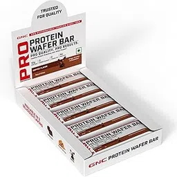 GNC Protein Wafer Bar l Pack of 10 | Healthy & Tasty Bites l 10g Pure Whey Protein Snack l High Protein Wafer Bars l Coffee l 0 Trans Fat l 0 Sugar l No Palm Oil-picture-34