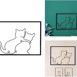 CALANDIS™ Minimalist Metal Wall Art Decors Line Drawing for Office Bedroom Bathroom | Home Dacor-picture-19