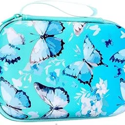 Scout Small Hard Shell Carrying Case for My Passport Essential External Hard Drive 1 Pack, Blue White Butterfly-picture-38