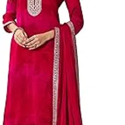 libas Womens Printed Silk Blend Straight Kurta With Trousers and Dupatta-picture-23