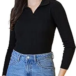 98 north 98 Degree North Women Spread Collar Sweater-G1571-BLACK-picture-11
